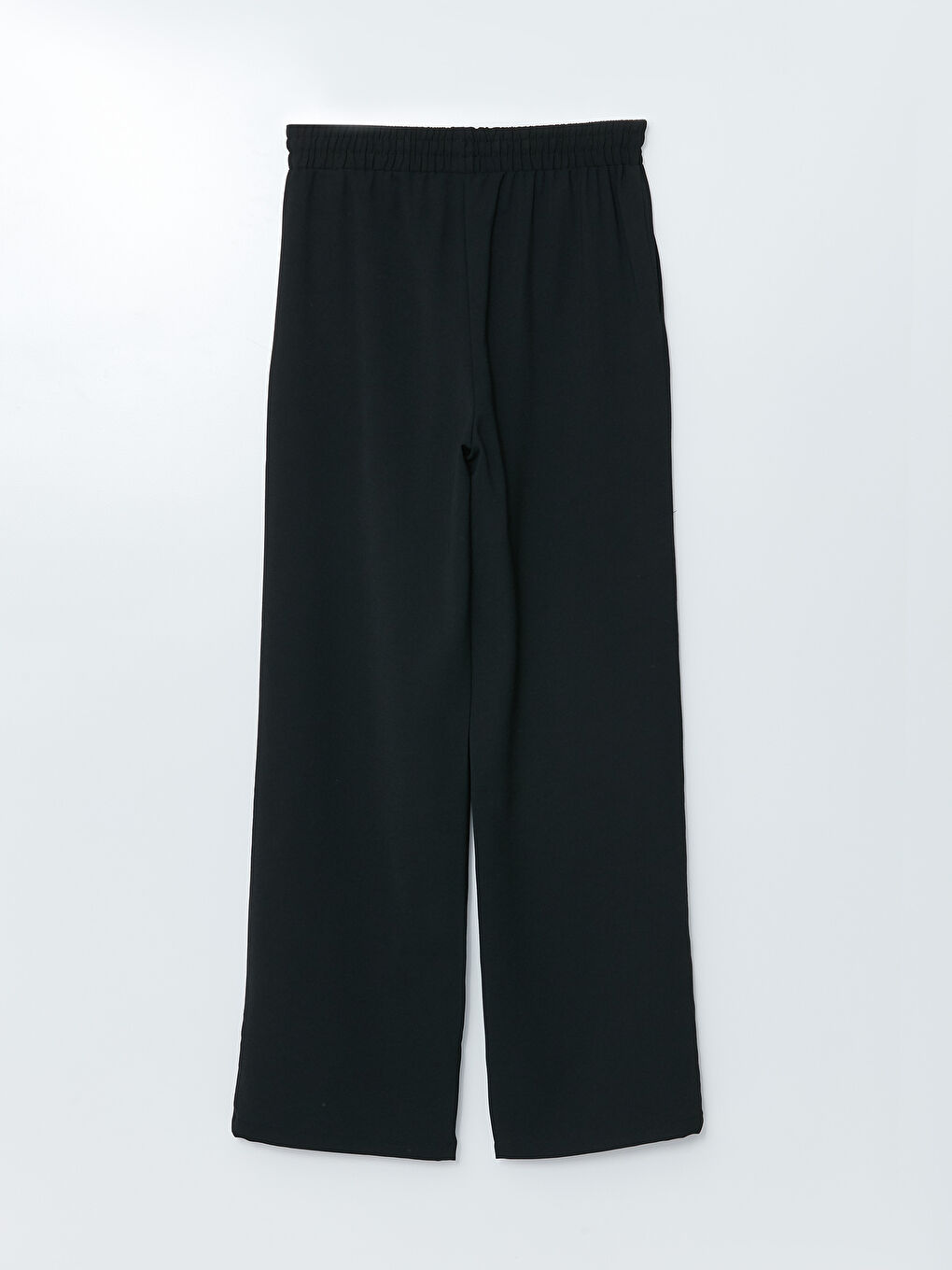 Women's Elastic Waist Relaxed Fit Regular Trousers-6