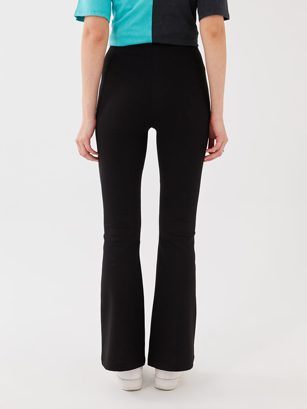LCW Vision Elastic Waist Spanish Leg Women's Leggings Trousers -S3BQ89Z8-RQN
