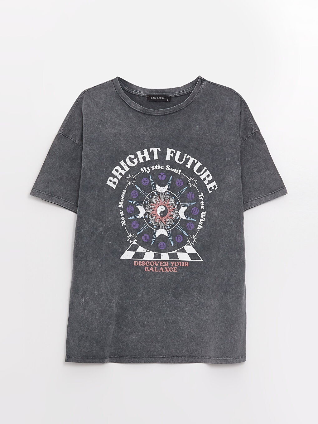 LCW Vision Crew Neck Printed Short Sleeve Women's T-Shirt