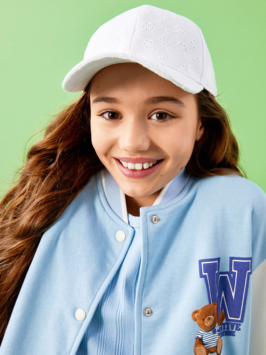 LCW Kids Baskılı Uzun Kollu Kız Çocuk Kolej Ceket -S3BR12Z4-G4M