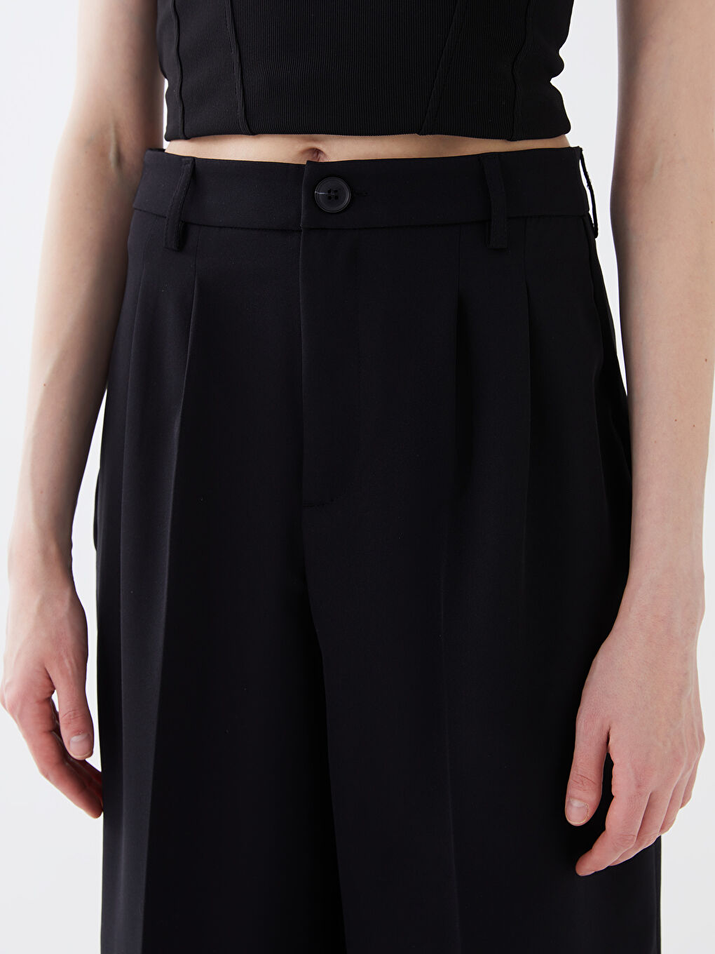 بنطلون رِجل واسعة مريح للسيدات-4