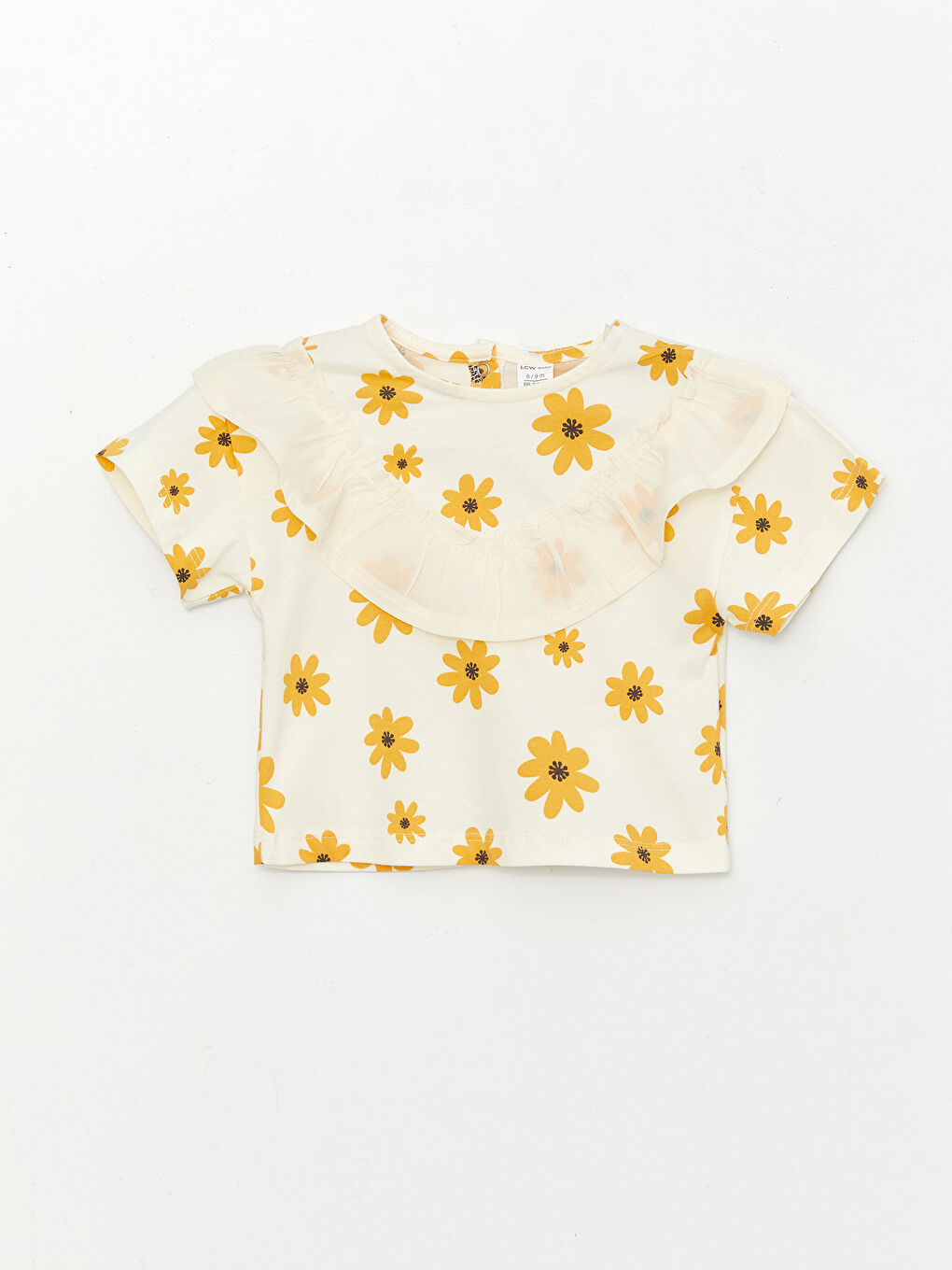 Дөңгелек жағалы принтті қыз балаға арналған кофта мен леггинс 2 данадан тұратын жинақ-1