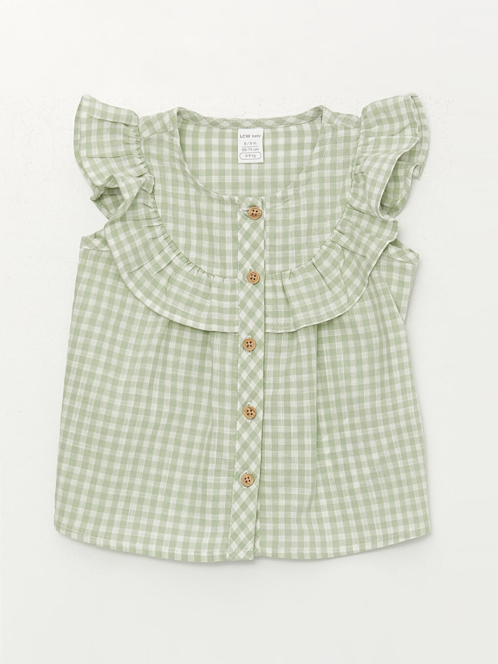 сәби қыздарға арналған дөңгелек жағалы қысқа жеңді блузка мен шорты 2 данадан тұратын жинақ-1