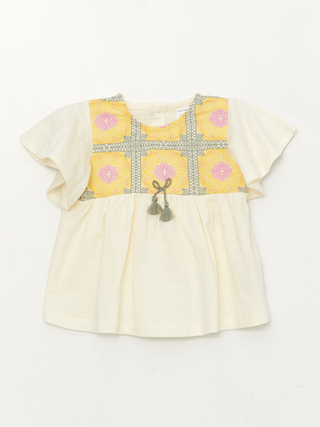 Bluză cu Guler Rotund și Colanți pentru Bebeluși Fete, Set de 2 Piese-1