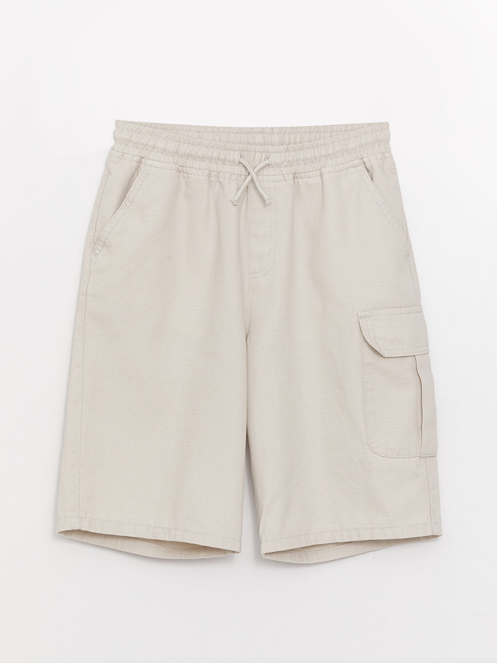 Gri Beli Lastikli Baskılı Erkek Çocuk Bermuda