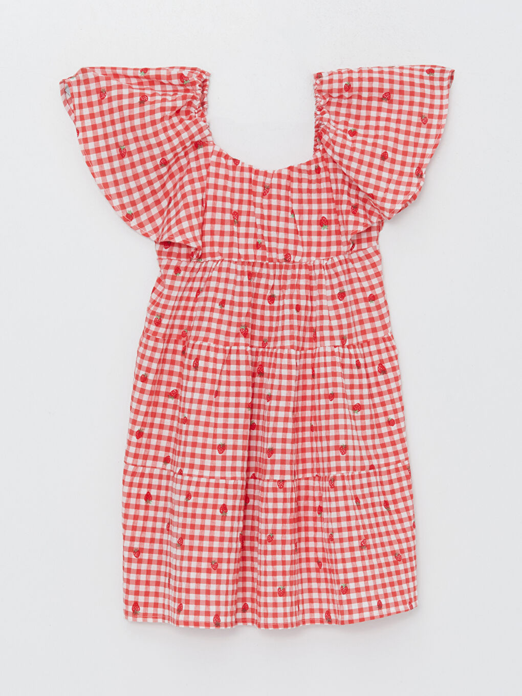 U-Neck Patterned Girl's Dress