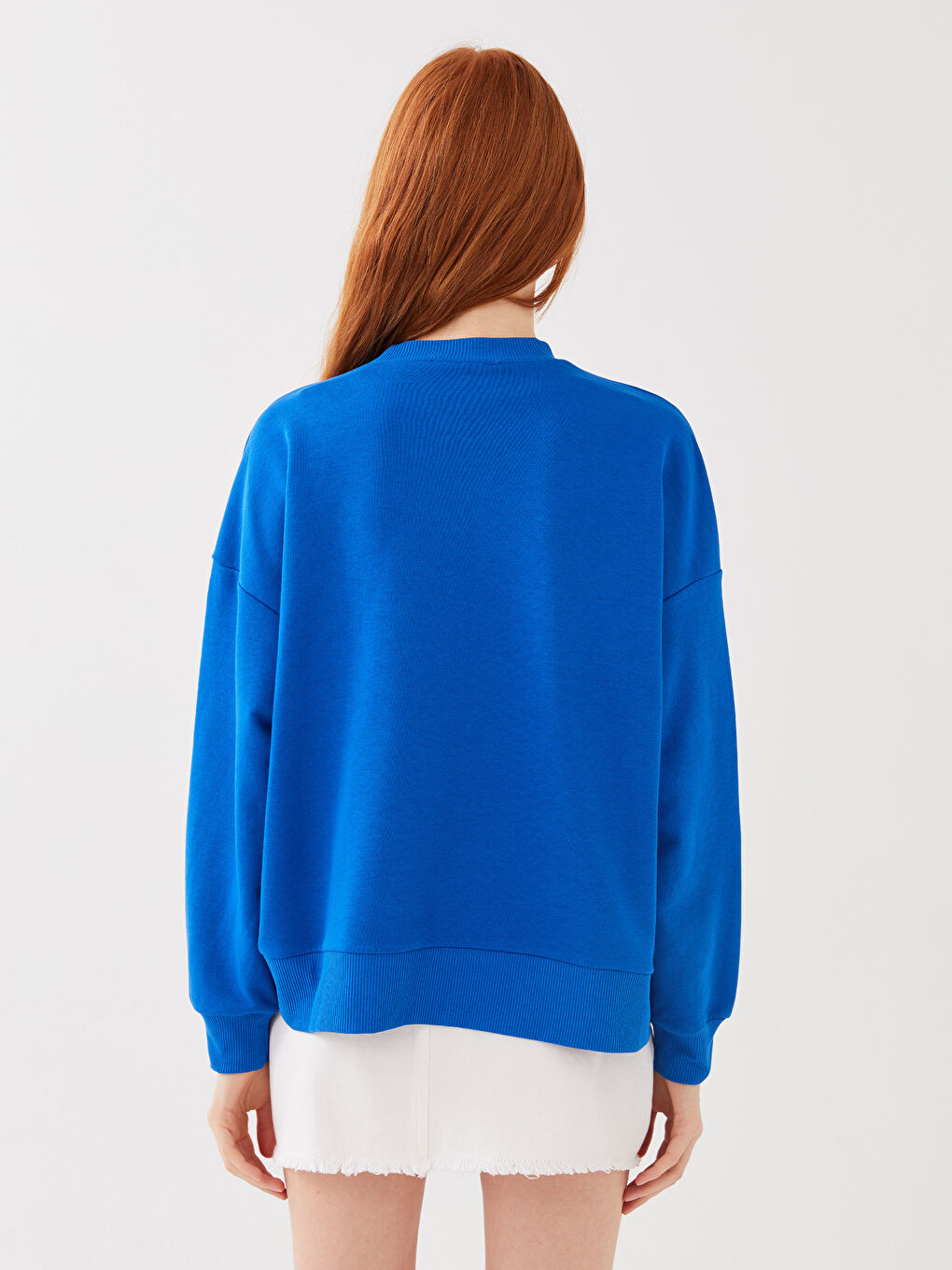 Crew Neck Printed Long Sleeve Women's Sweatshirt-4