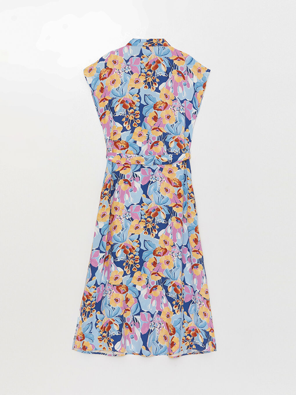 قميص فستان نساء كم قصير منقوش-6