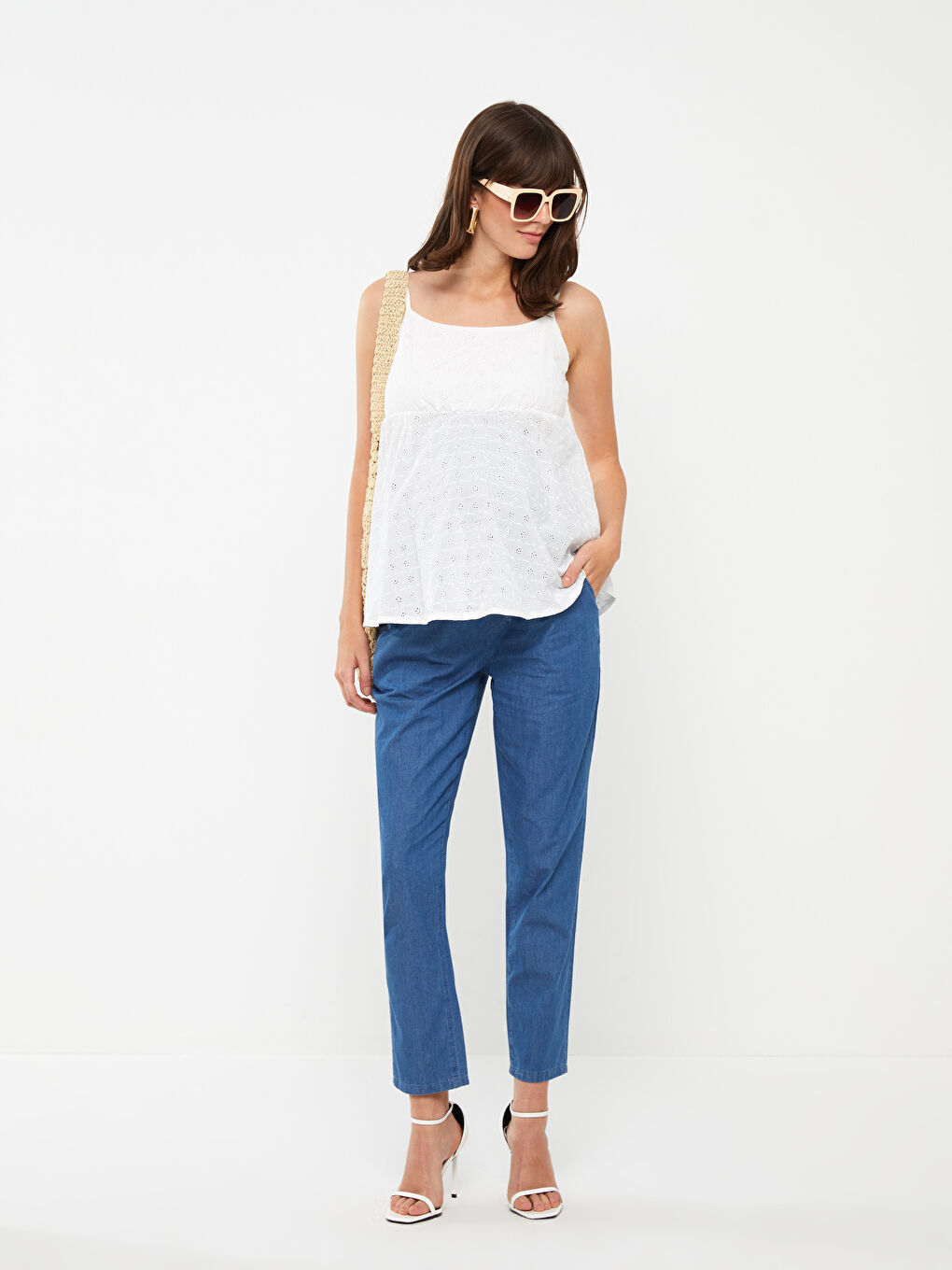 Harem Fit Maternity Jeans With Tummy Panels -S3BR76Z8-507