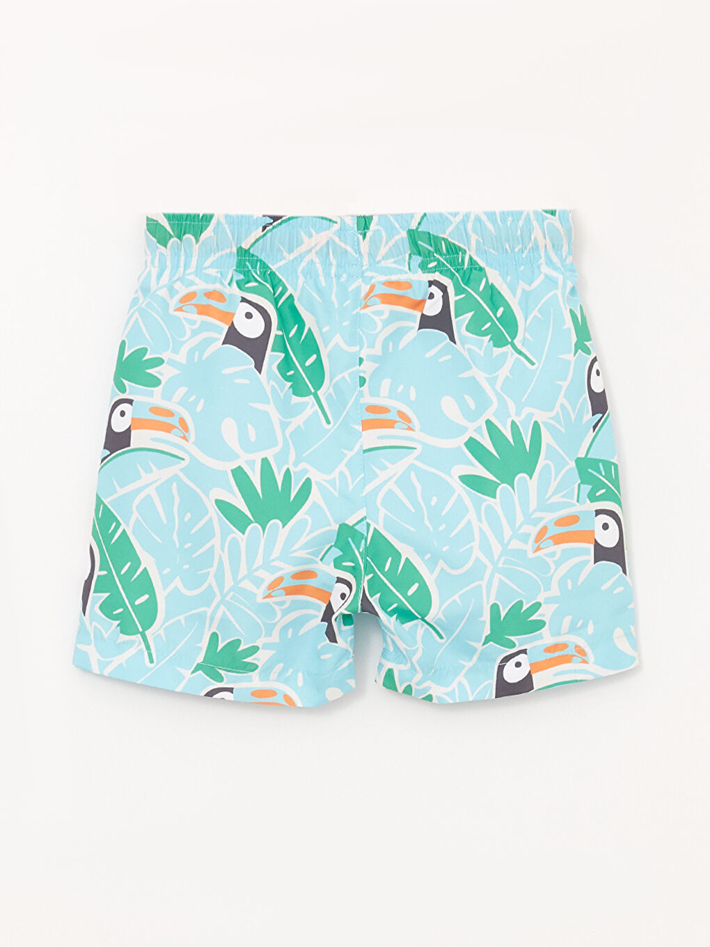 Turkuaz Beli Lastikli Baskılı Erkek Bebek Deniz Şortu-1