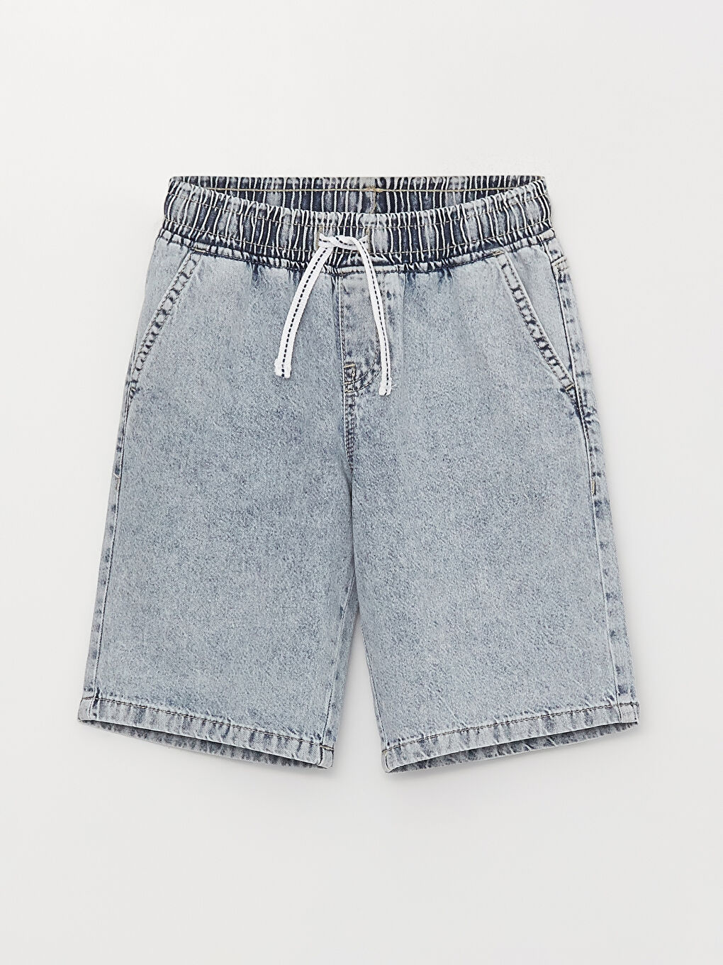 Comfortable Fit Elastic Waist Basic Boy Jean Shorts