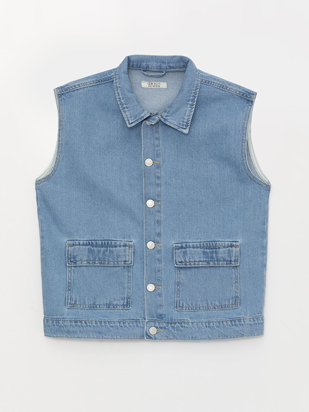 Базовый джинсовый жилет для мальчика