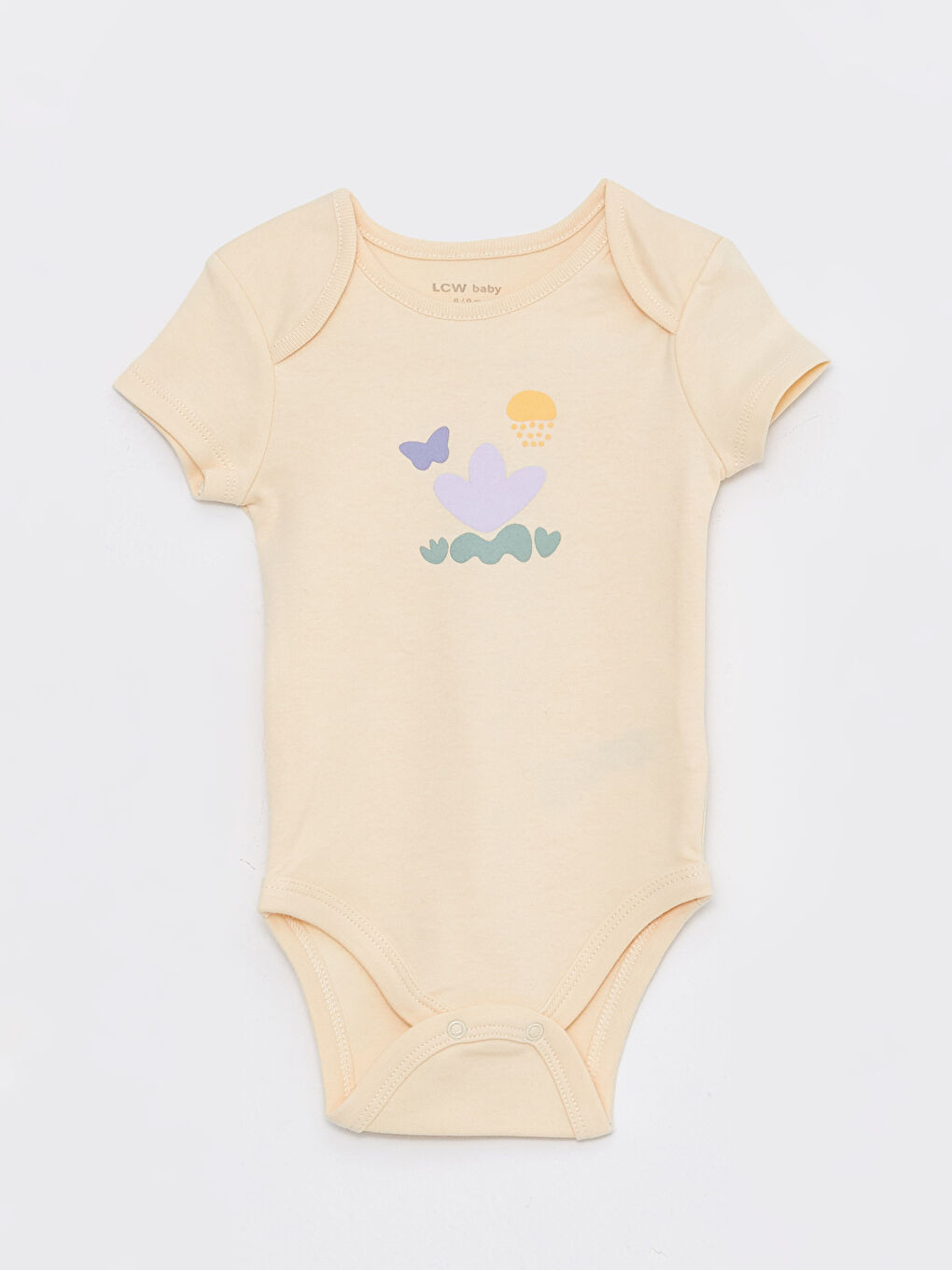 Сәби қыздарға арналған дөңгелек жағалы принтті 3 данадан тұратын жинақ-2