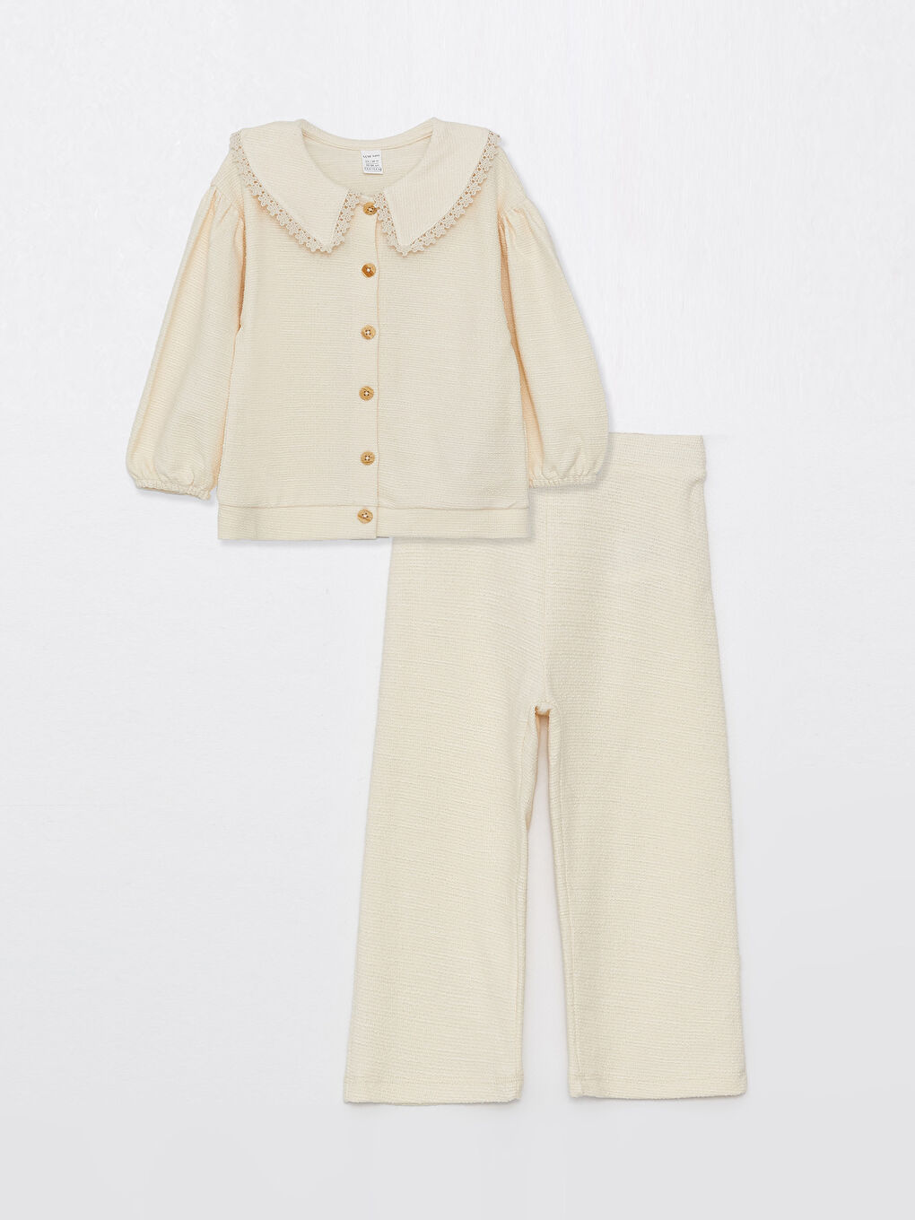 Bebe Guler Bluza cu Mânecă Lungă și Pantaloni Fetiță Set 2 Bucăți-4