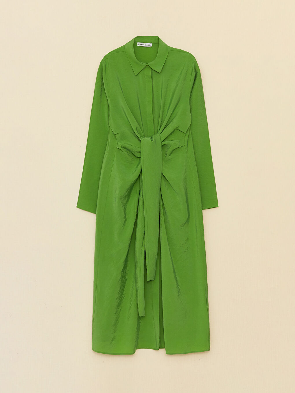 Plain Long Sleeve Women Shirt Dress -S3BS34Z8-QZL
