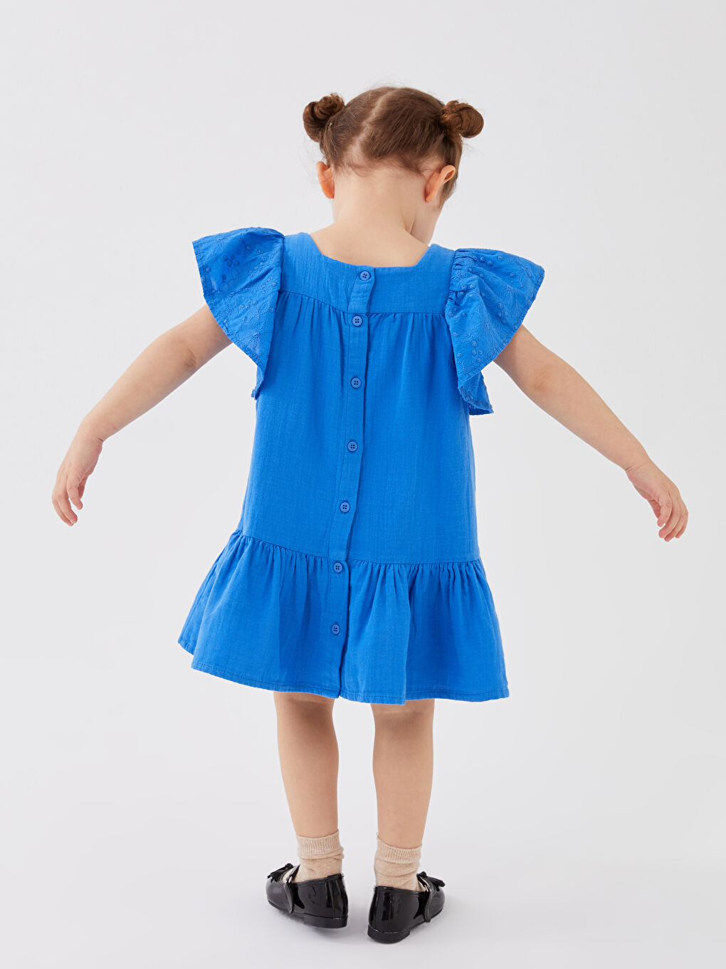 Square Neck Strappy Baby Girls Dress -S3BS47Z1-H2B
