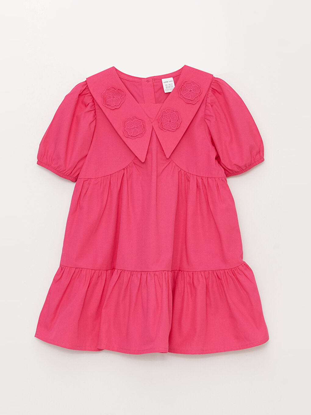 Shirt Collar Short Sleeve Embroidery Detailed Baby Girl Dress -S3BS57Z1-GZ6