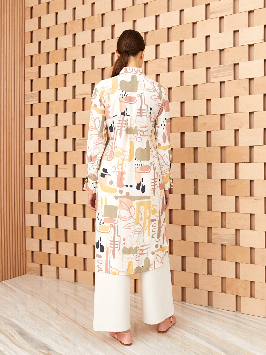 Patterned Women's Shirt Tunic-4