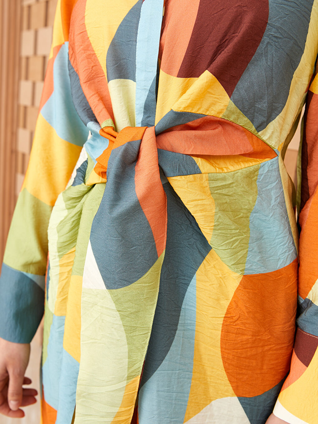 Haki Desenli Kadın Gömlek Tunik-3