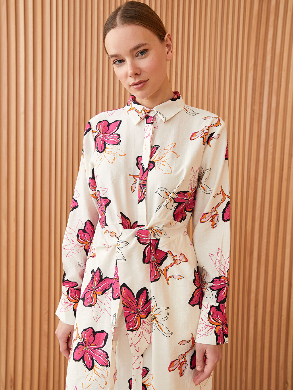 Patterned Women's Shirt Tunic