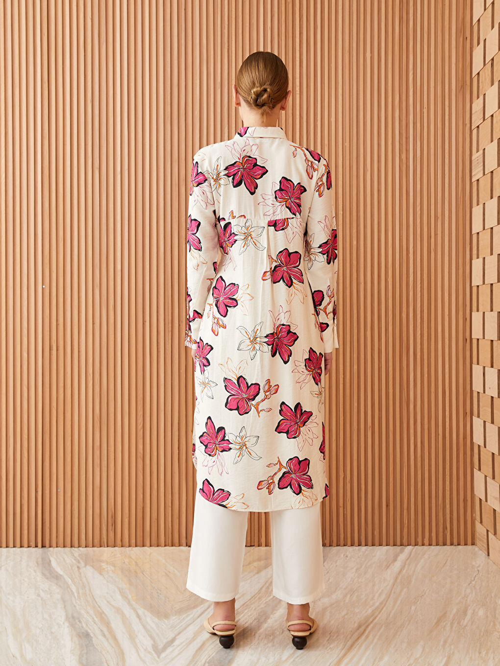 Patterned Women's Shirt Tunic-4