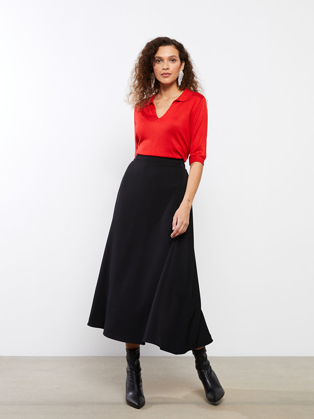 Women's Elastic Waist Regular Skirt -S3BS61Z8-CVL
