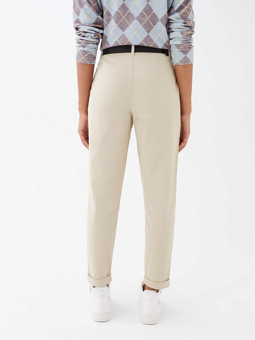 Comfortable Fit Pocket Detailed Women's Carrot Trousers-4