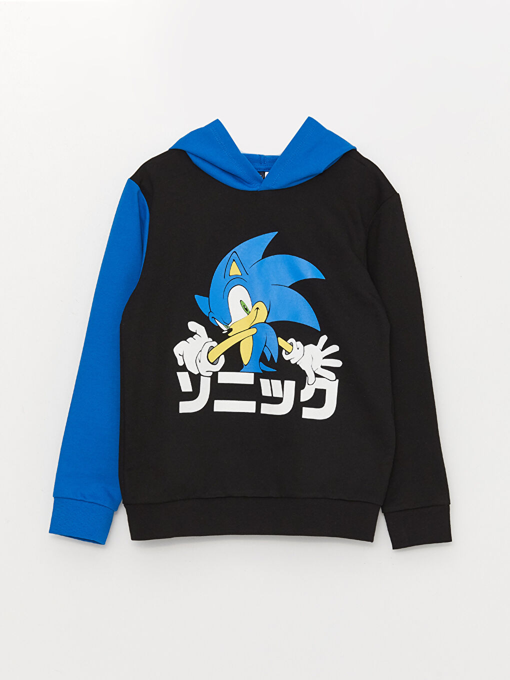 Boy's Hooded Sonic Printed Long Sleeve Sweatshirt & Sweatpants -S3BS73Z4-CVL