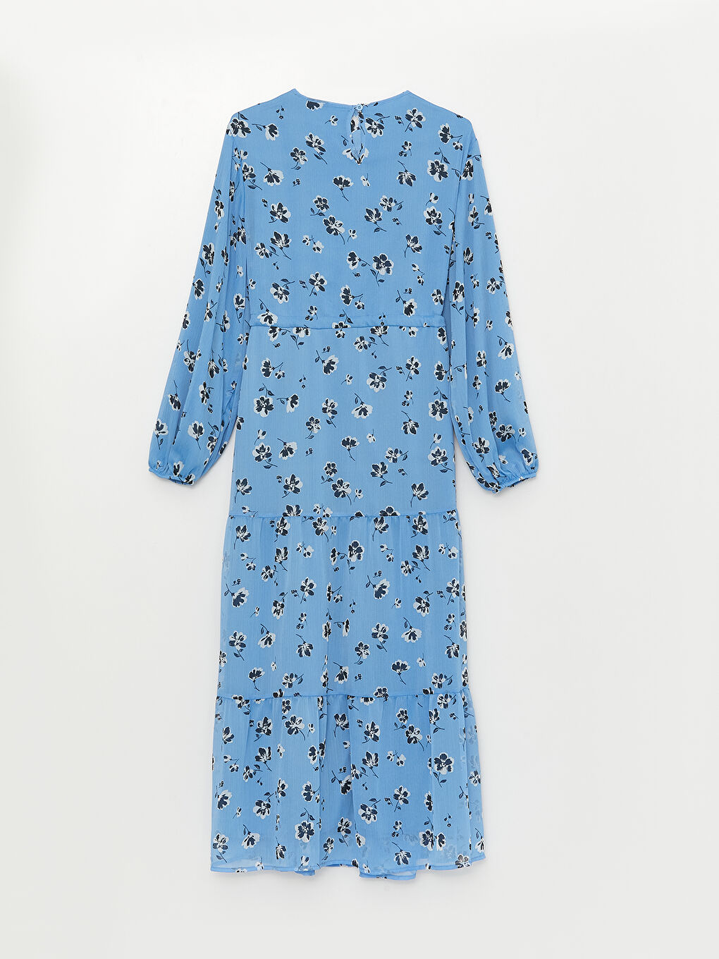 Women's Crew Neck Patterned Long Sleeve Dress -S3BS95Z8-LQQ