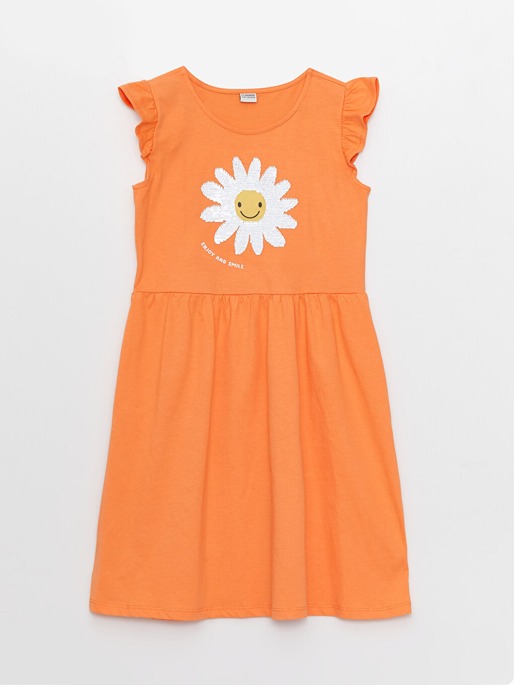 Rochie De Fete Cu Paiete Reversibile Și Guler Rotund-1