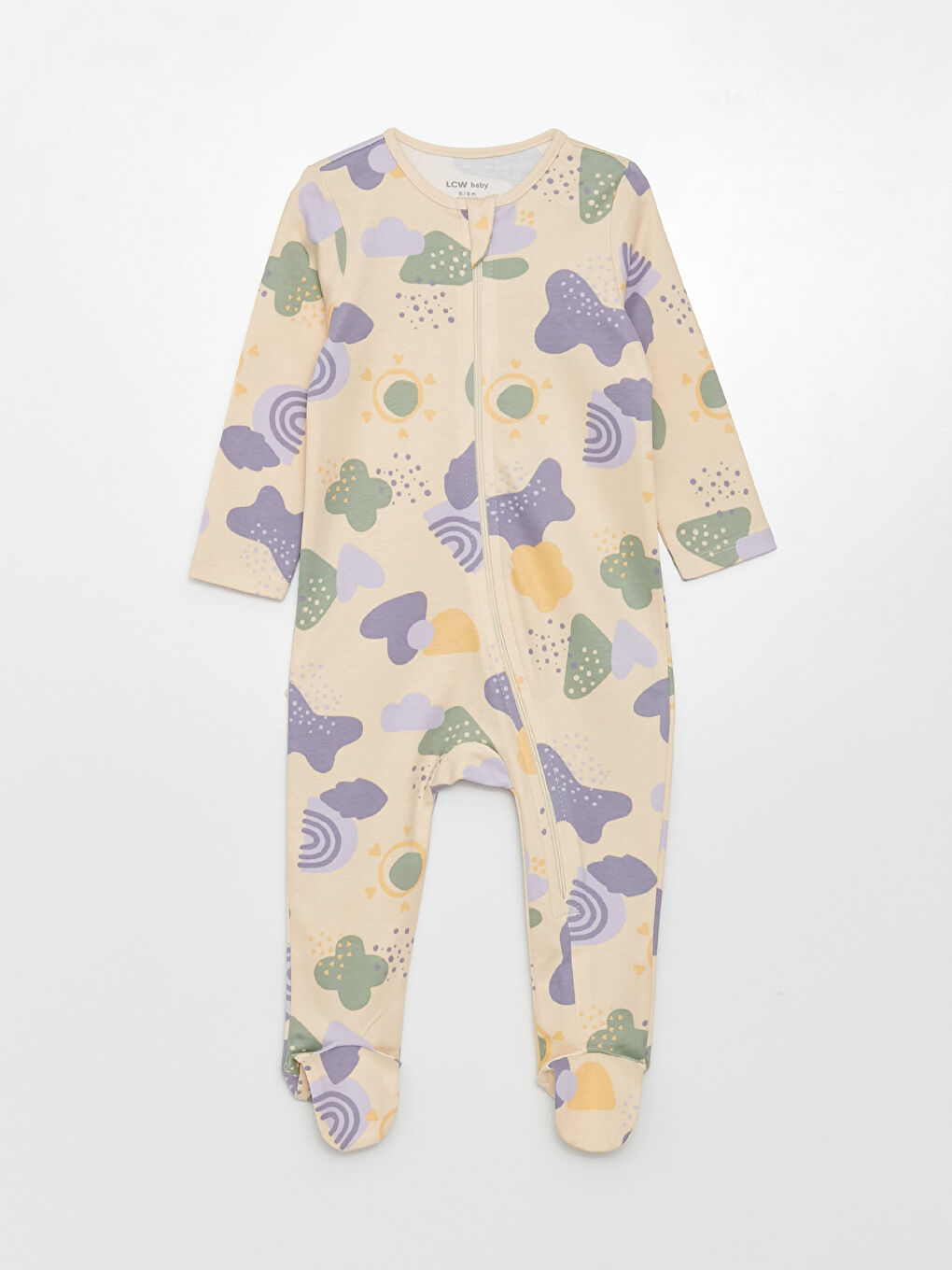 Crew Neck Printed Cotton Baby Girl Jumpsuit 2 Pieces-2