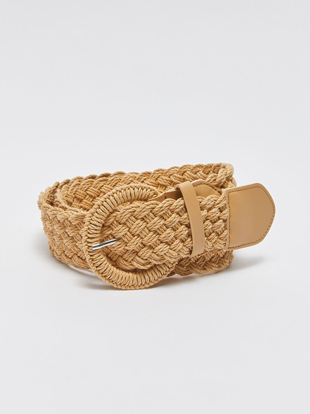 Bej Kadın Hasır Kemer