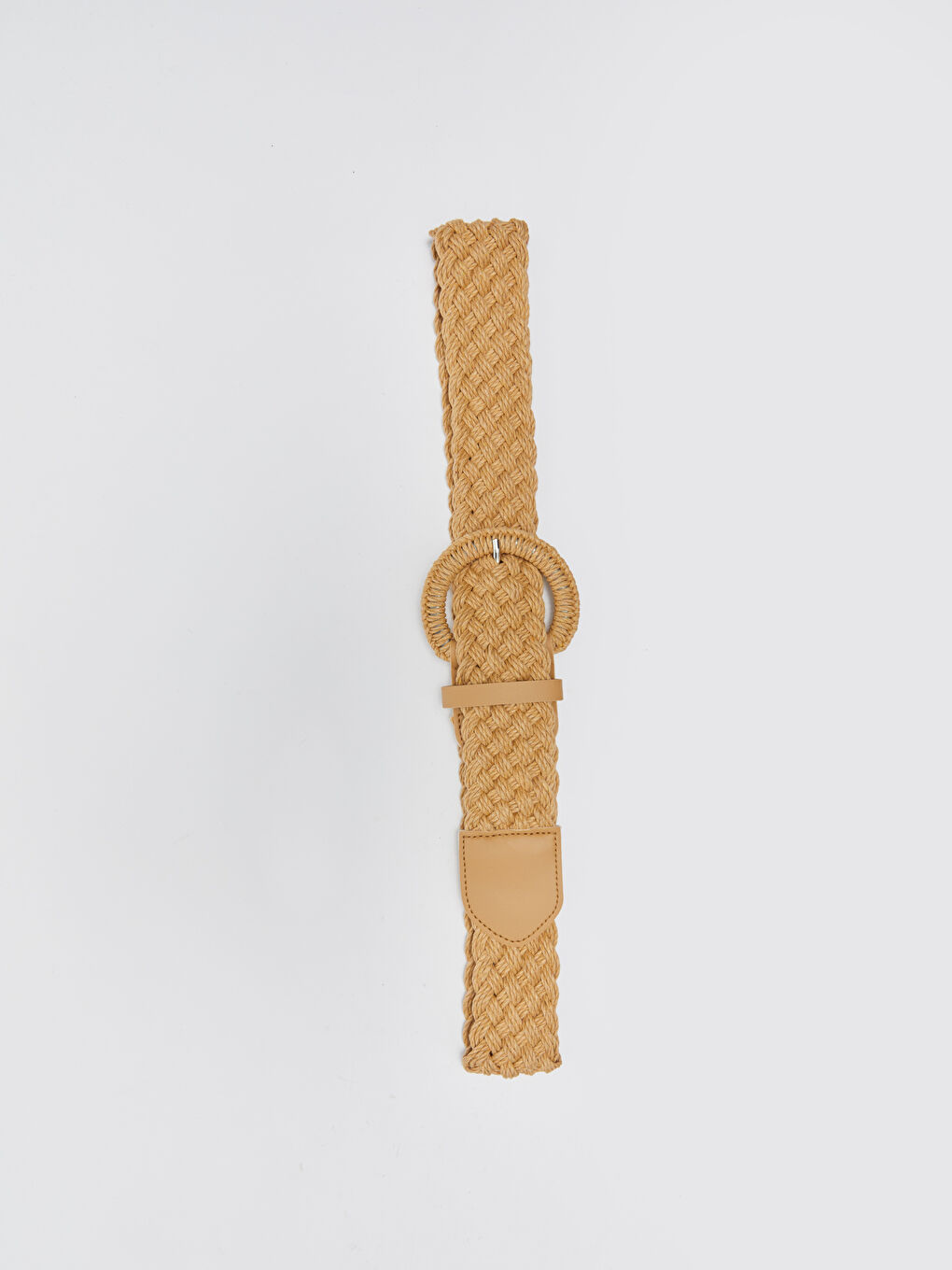 Bej Kadın Hasır Kemer-1