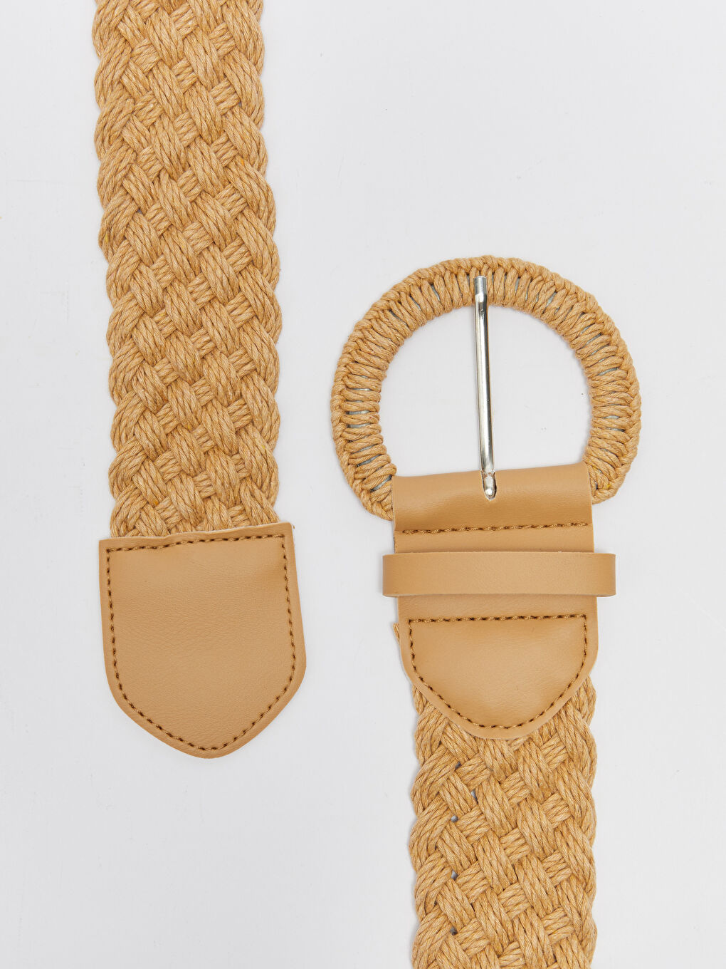 Bej Kadın Hasır Kemer-2