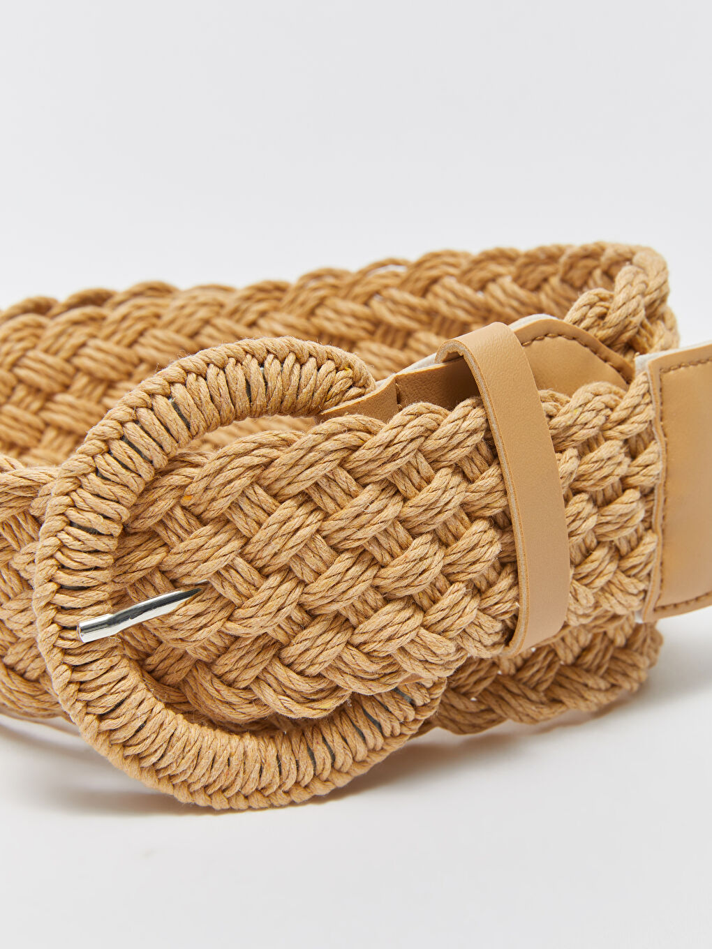 Bej Kadın Hasır Kemer-3