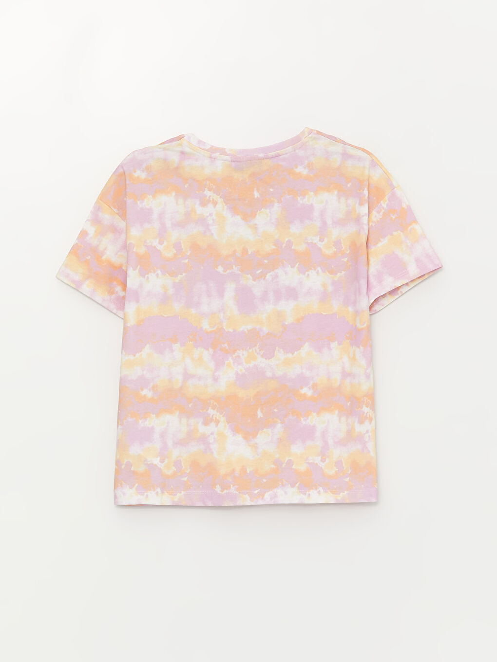 Crew Neck Printed Short Sleeve Girls' T-Shirt-1