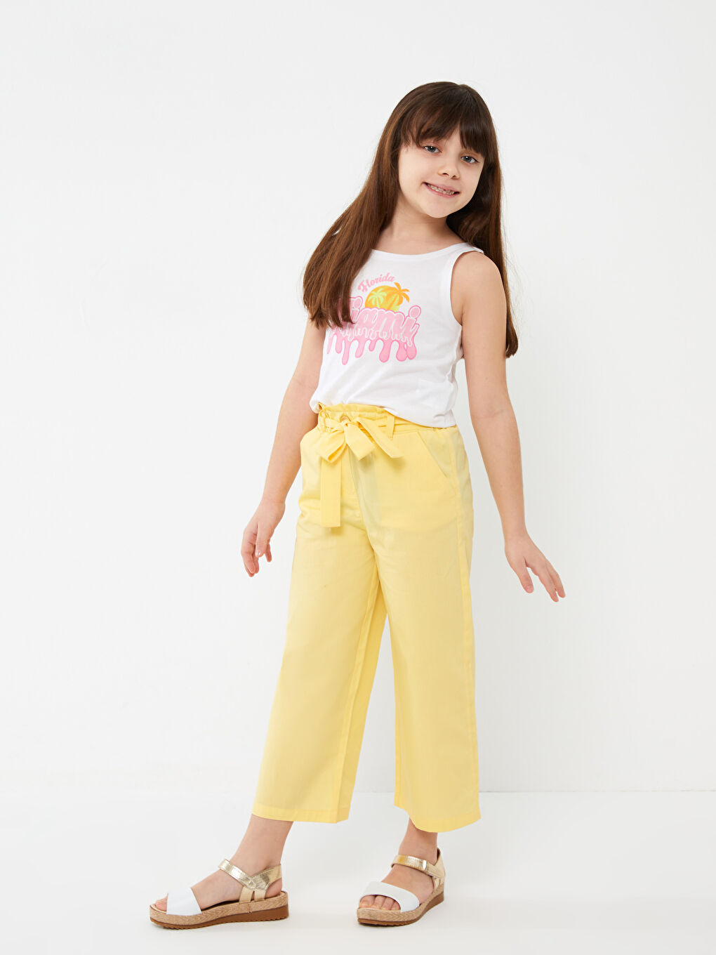 Майка с круглым вырезом и принтом для девочек-2