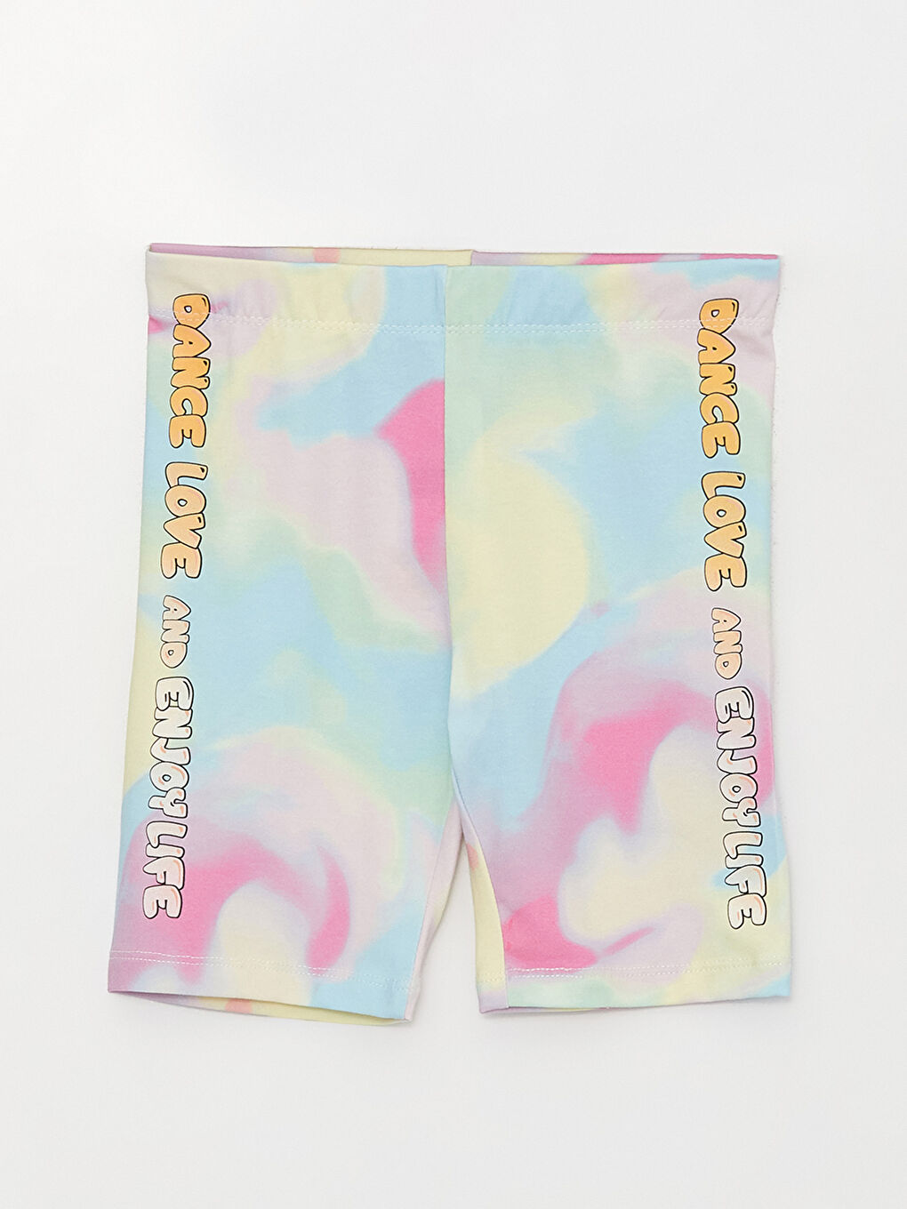 Қыздарға арналған түйіндеп боялған өрнекті қысқа леггинстер серпімді белдікпен