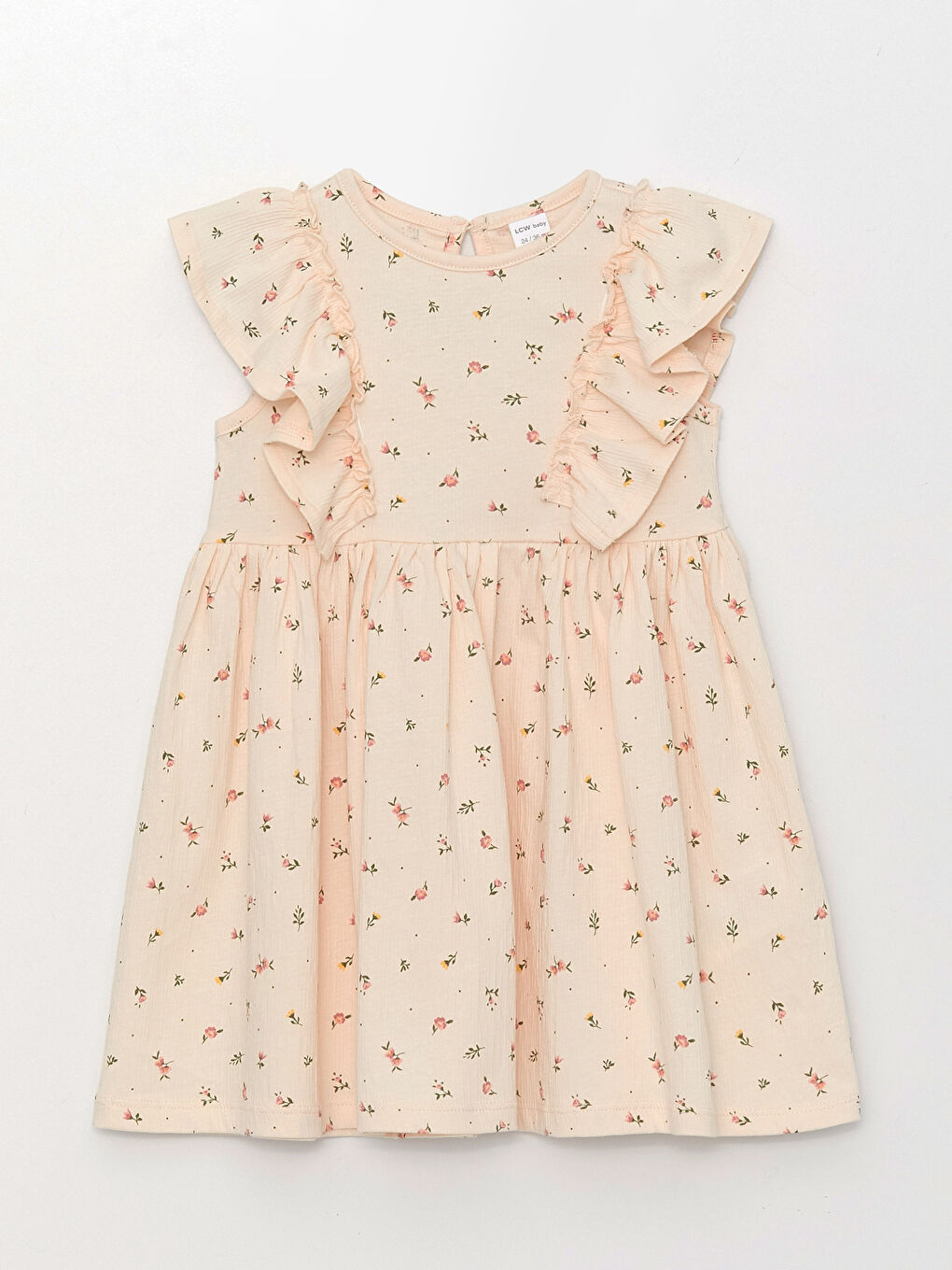 Rochie imprimată pentru bebeluși fete cu guler rotund