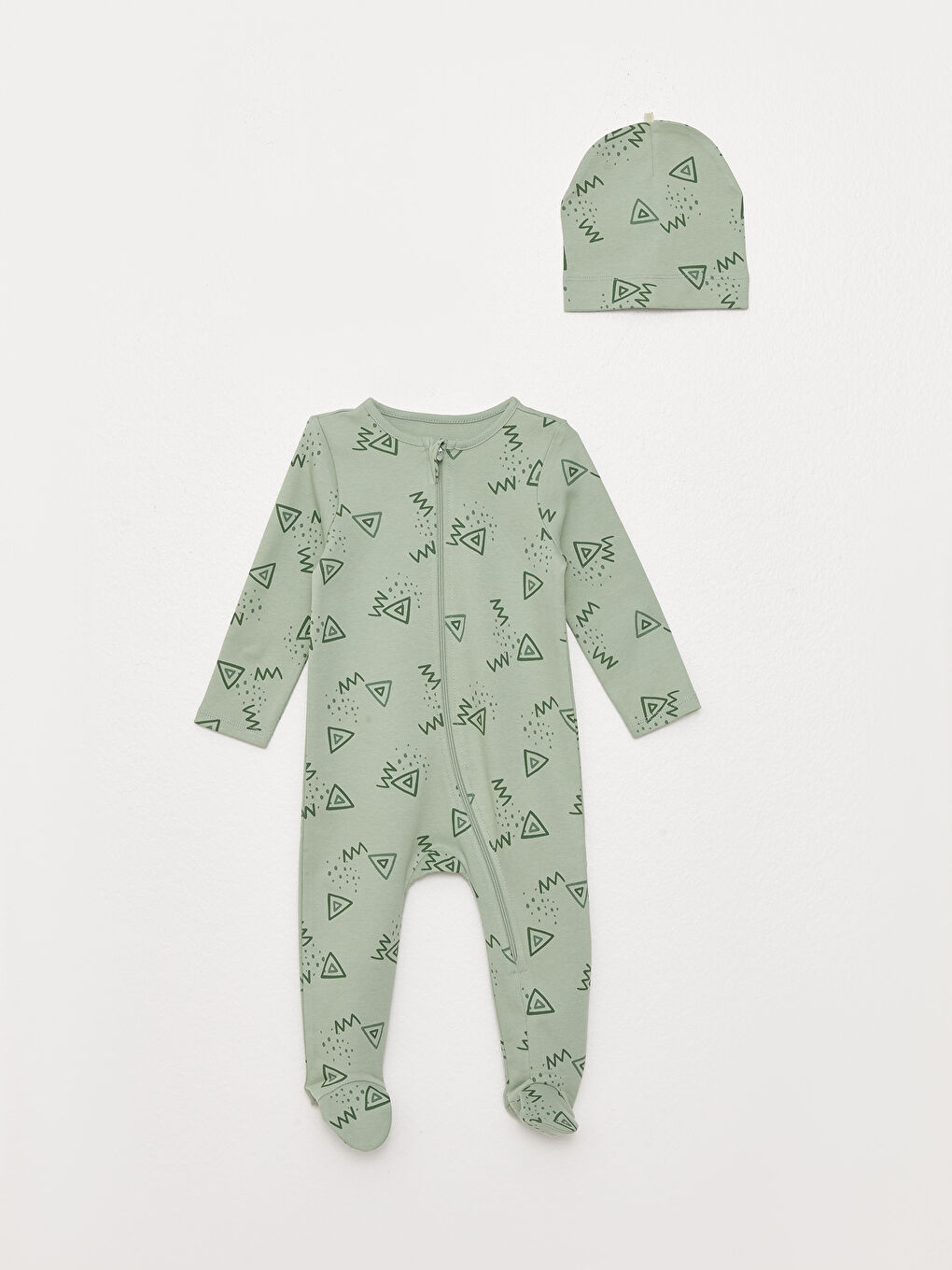 Crew Neck Long Sleeve Printed Baby Boy 3-Pack Set-1