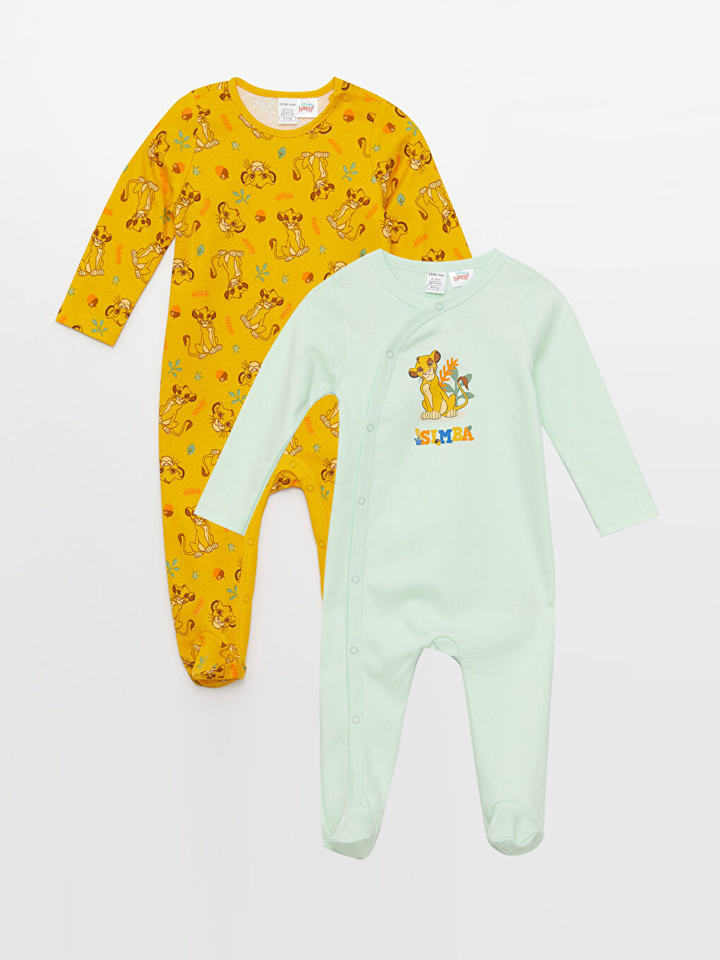 Yeşil Bisiklet Yaka Uzun Kollu Baskılı Erkek Bebek Tulum 2'li