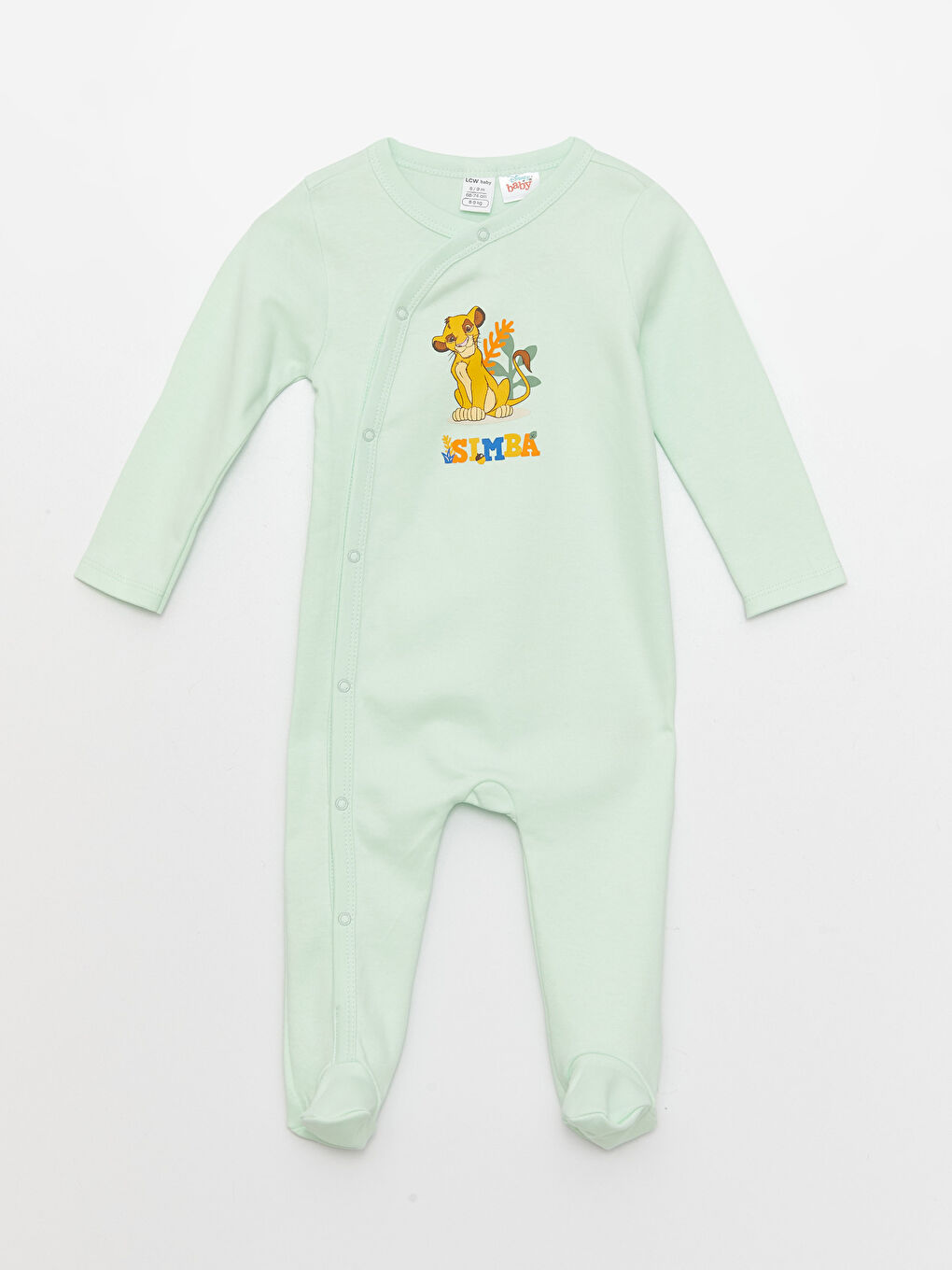 Yeşil Bisiklet Yaka Uzun Kollu Baskılı Erkek Bebek Tulum 2'li-1