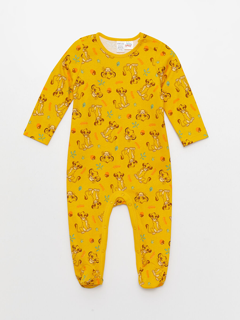 Yeşil Bisiklet Yaka Uzun Kollu Baskılı Erkek Bebek Tulum 2'li-2