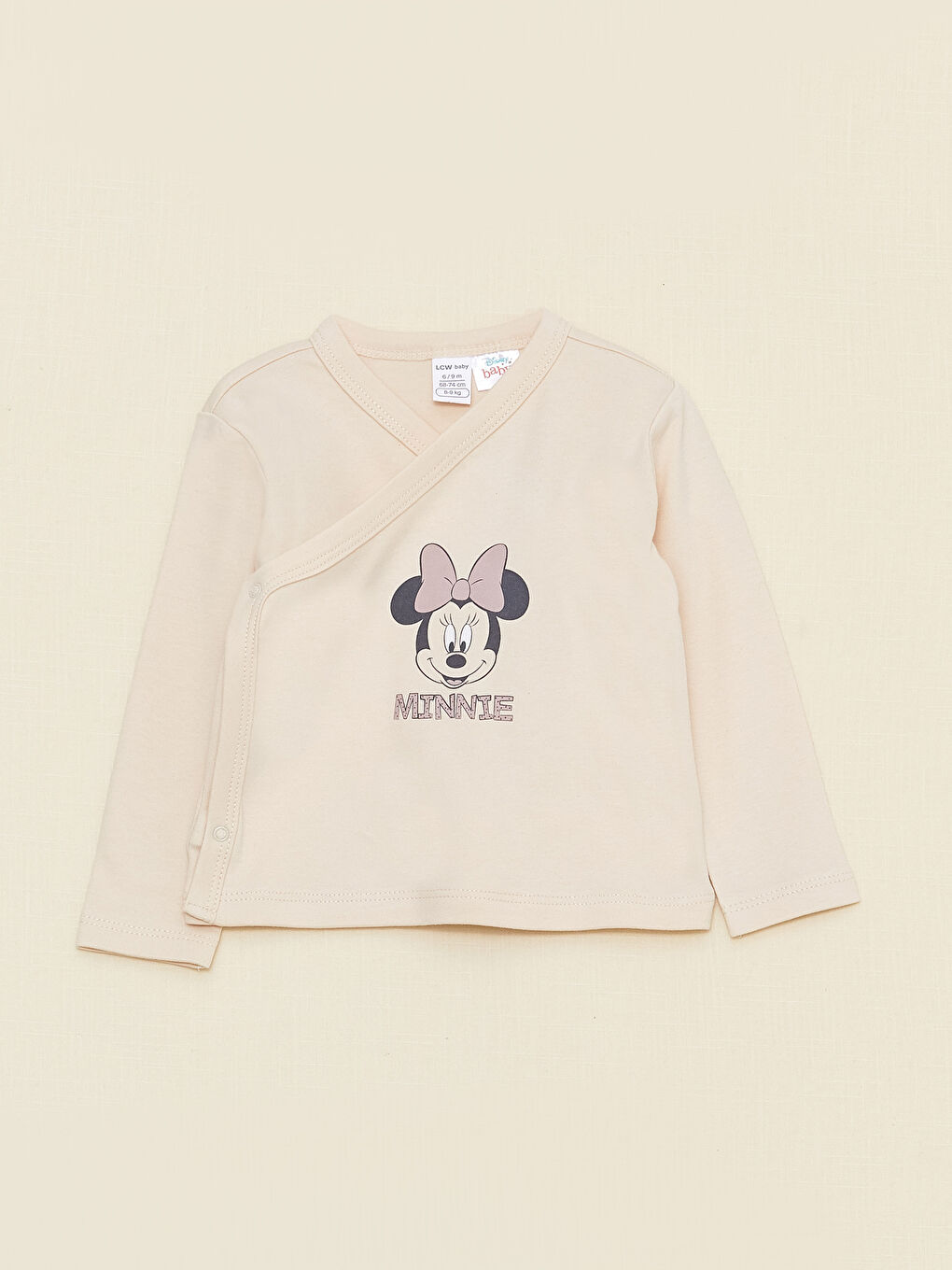 LC Waikiki V Neck Long Sleeved Minnie Mouse Printed Baby Girl 3-Piece Set -S3BT62Z1-S6R