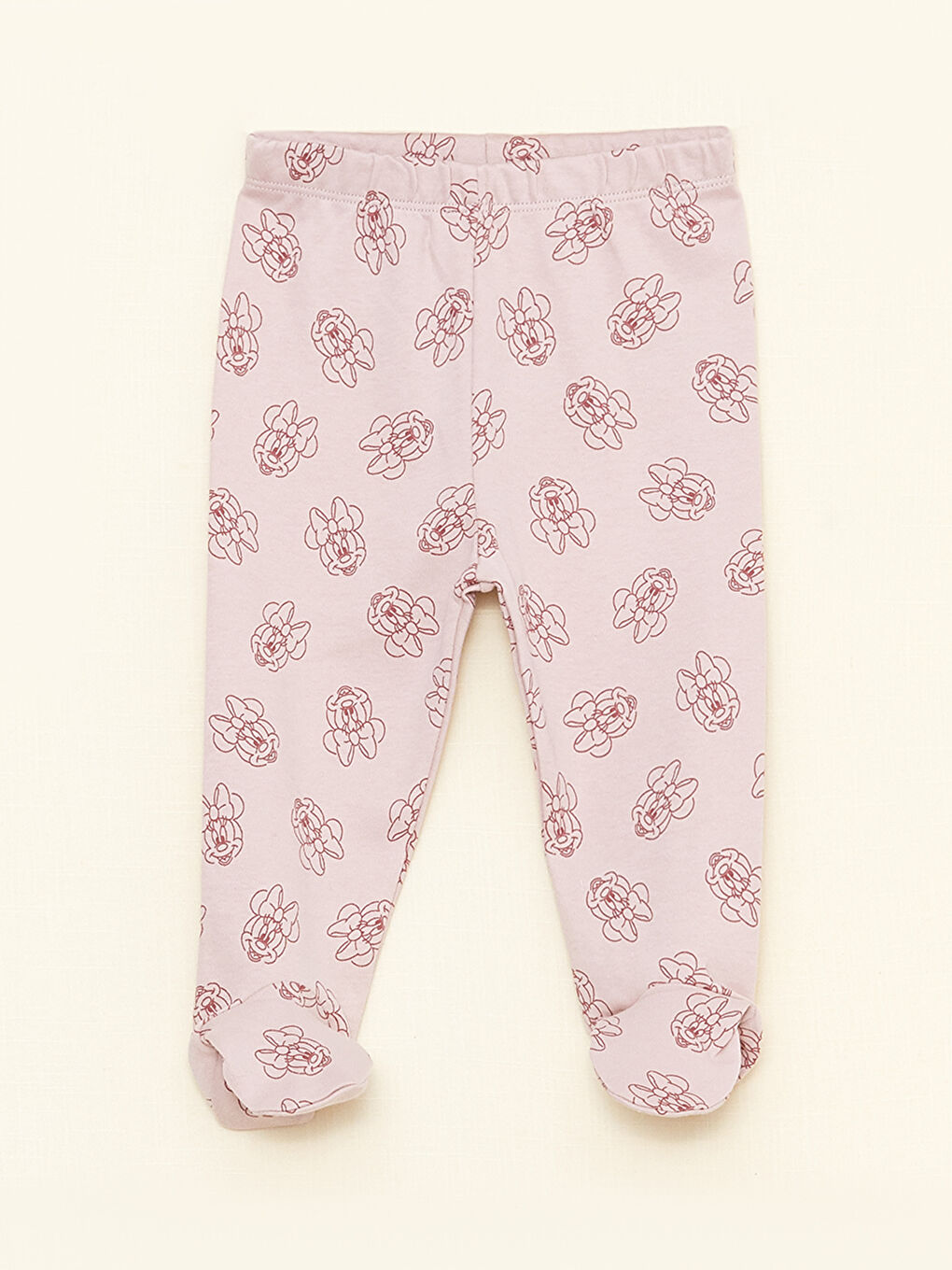 LC Waikiki V Neck Long Sleeved Minnie Mouse Printed Baby Girl 3-Piece Set -S3BT62Z1-S6R