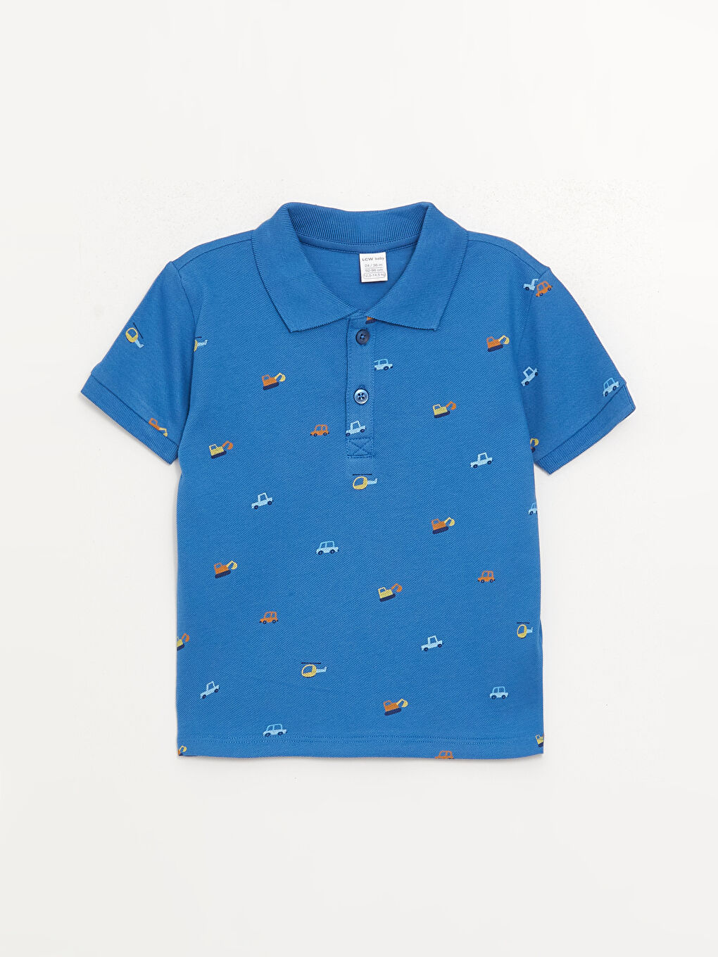 LCW baby Polo Neck Short Sleeve Printed Baby Boys' T-Shirt -S3BT75Z1-LQR