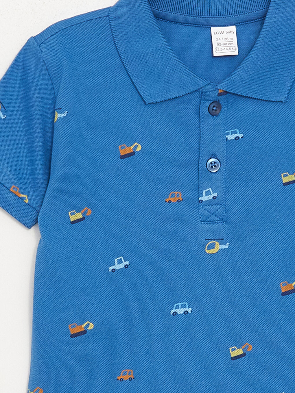 LCW baby Polo Neck Short Sleeve Printed Baby Boys' T-Shirt -S3BT75Z1-LQR