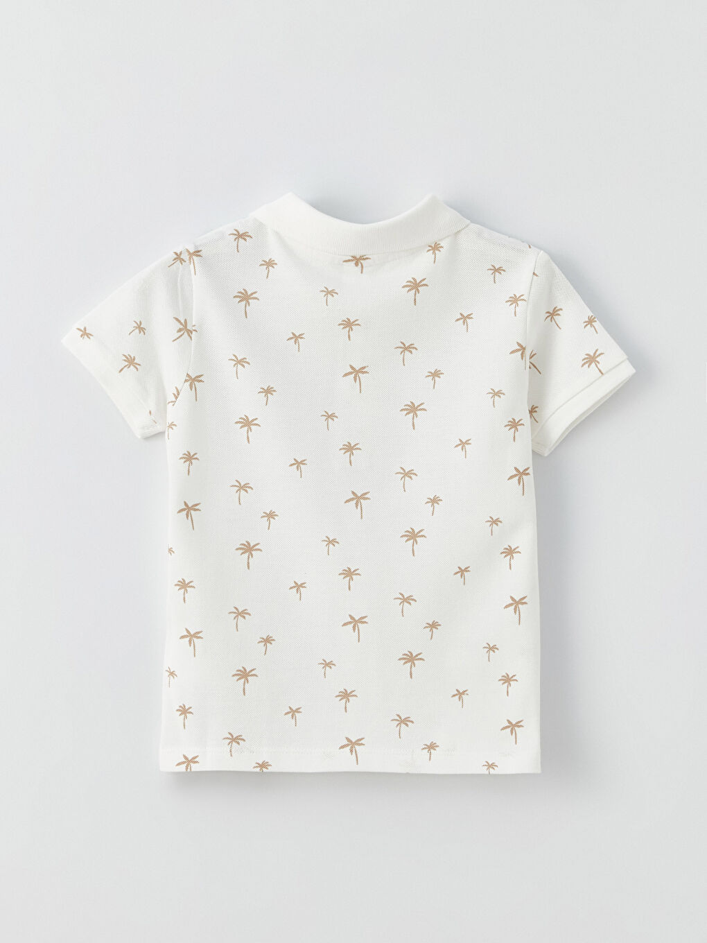 تي شيرت ياقة بولو كم قصير مطبوع للأولاد الرضع-1