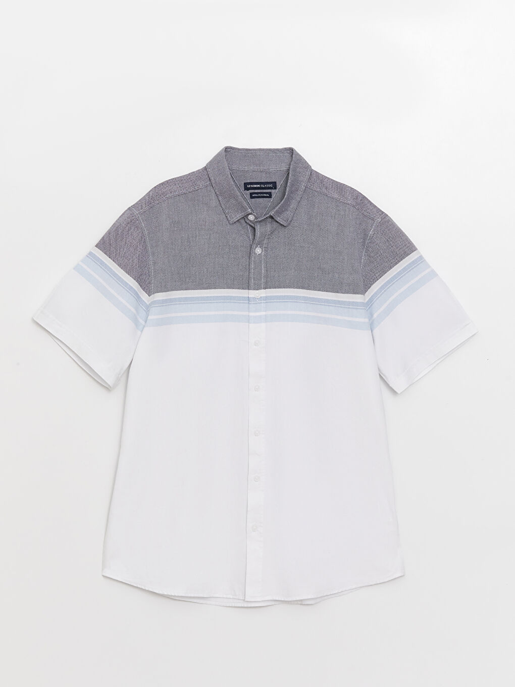 Regular Fit Short Sleeve Striped Men's Shirt-6