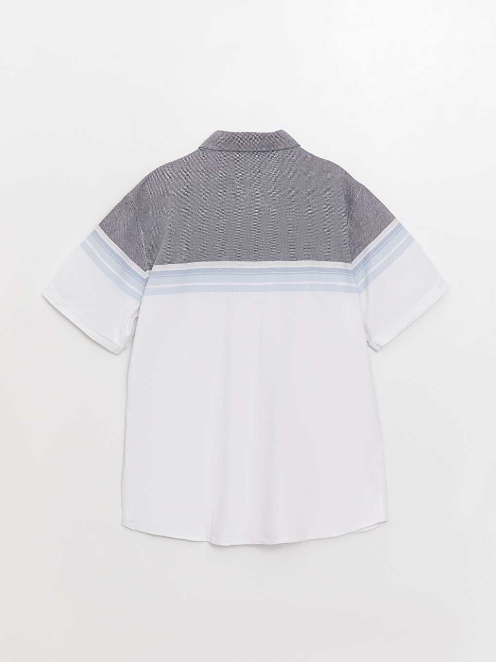 Regular Fit Short Sleeve Striped Men's Shirt-7